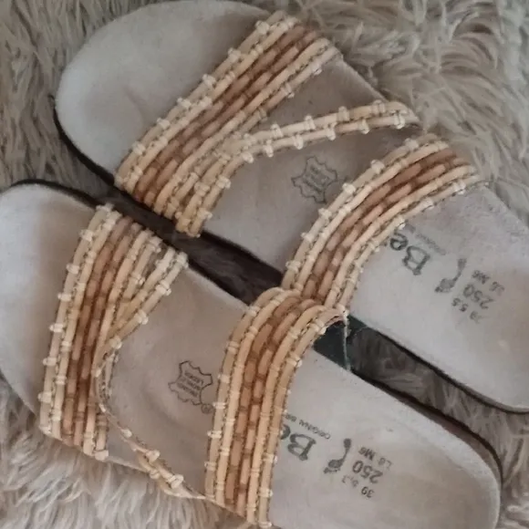 Betula Birkenstock Beige and Tan Women's Sandals