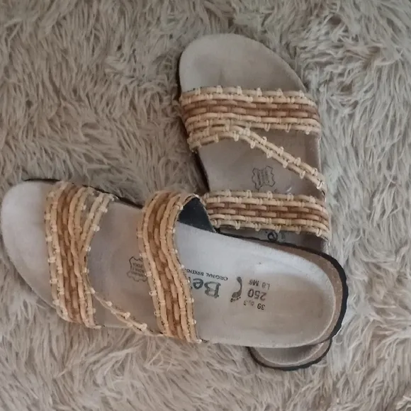 Betula Birkenstock Beige and Tan Women's Sandals