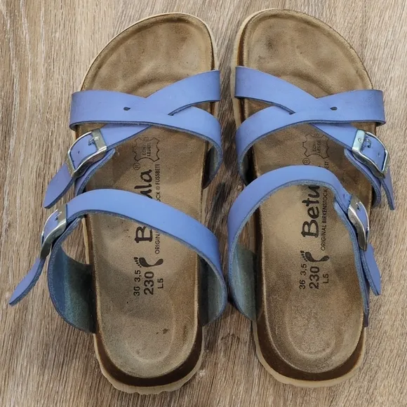 🩵💙Betula Original Birkenstock Women's Blue Sandals size 36💙🩵