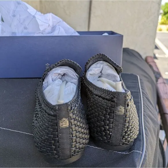 Birdies Starling Handwoven Vegan Loafer Flats Shoes in Black