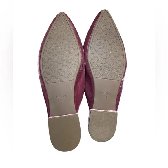 Birdies The Swan Velvet Slip On Shoes