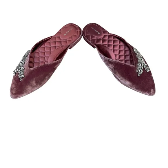 Birdies The Swan Velvet Slip On Shoes