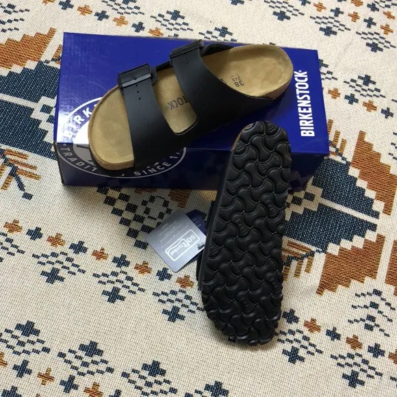 🏄🏼‍♀️Birkenstock Arizona 🏄🏼‍♀️Black Fashion Casual Sandals-Narrow