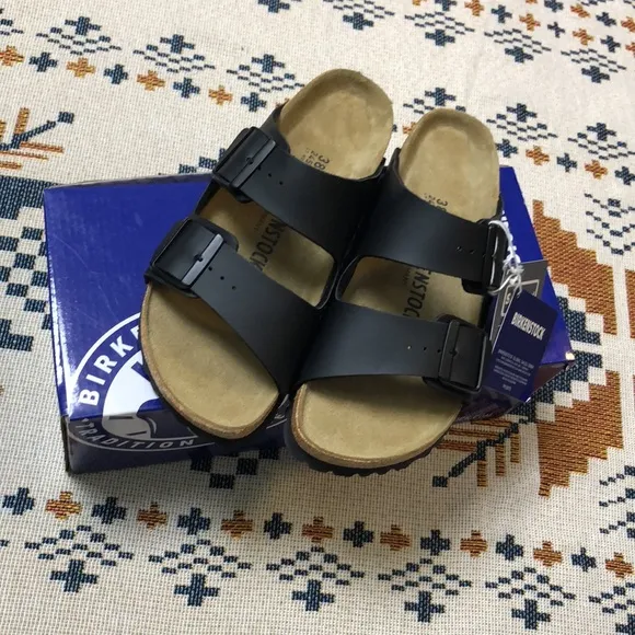 🏄🏼‍♀️Birkenstock Arizona 🏄🏼‍♀️Black Fashion Casual Sandals-Narrow
