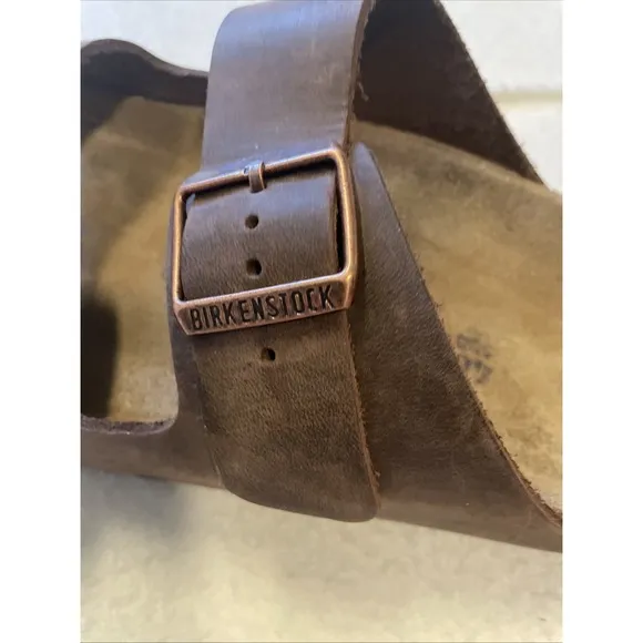 Birkenstock Arizona Buckle Sandals Size 46 Mens Size 13-13.5 Mocha Suede Leather
