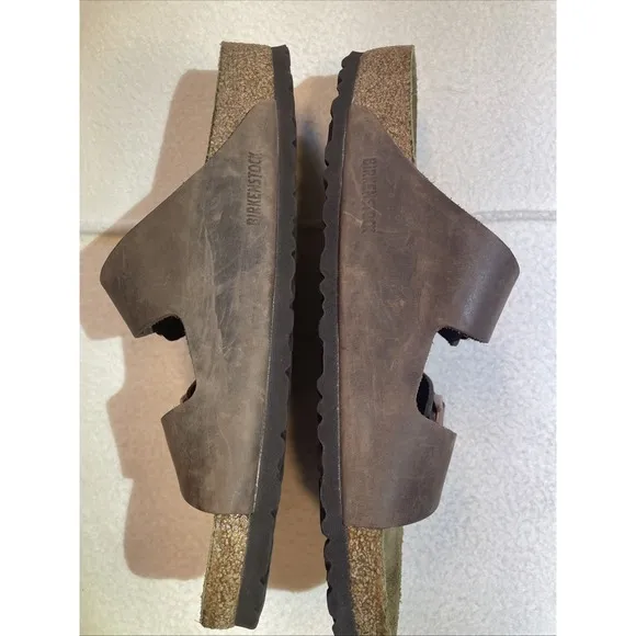 Birkenstock Arizona Buckle Sandals Size 46 Mens Size 13-13.5 Mocha Suede Leather