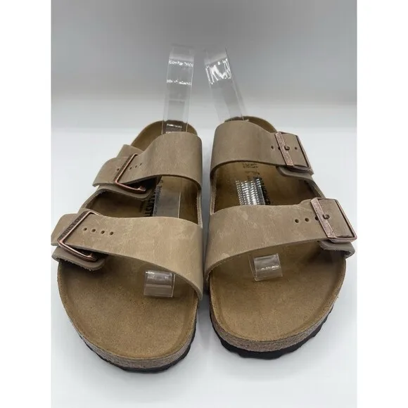 Birkenstock Arizona Sandals Unisex Brown Leather Comfort Size 10 US 41 New