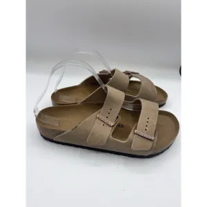 Birkenstock Arizona Sandals Unisex Brown Leather Comfort Size 10 US 41 New