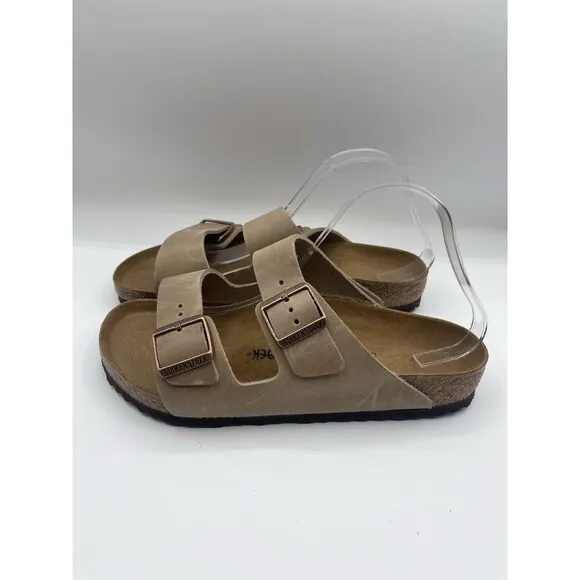 Birkenstock Arizona Sandals Unisex Brown Leather Comfort Size 10 US 41 New