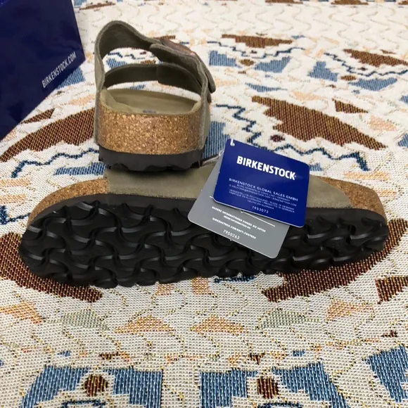 Birkenstock Arizona Taupe Narrow Sandals Two-Strap Design Contoured Footbed