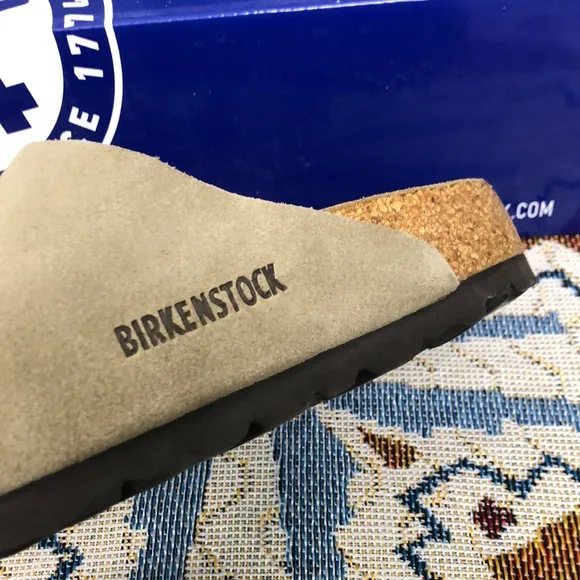Birkenstock Arizona Taupe Narrow Sandals Two-Strap Design Contoured Footbed