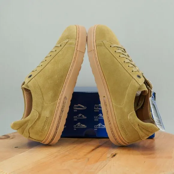 Birkenstock Bend Low Mens Size 8 Shoes Khaki Suede Lace-Up Casual Sneakers NEW