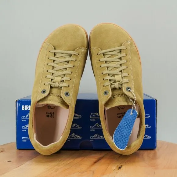Birkenstock Bend Low Mens Size 8 Shoes Khaki Suede Lace-Up Casual Sneakers NEW