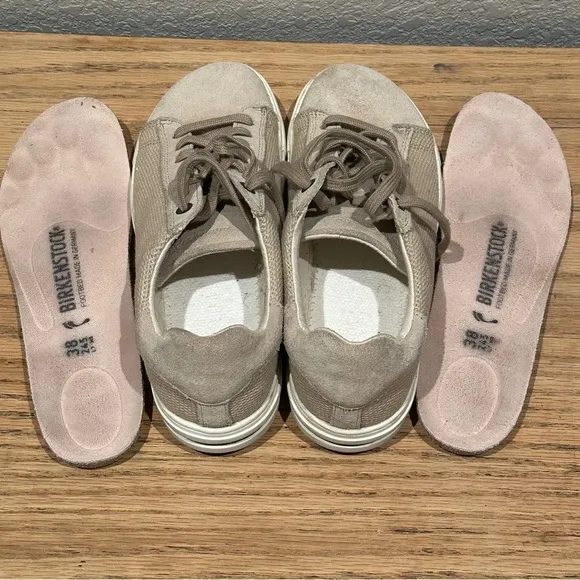 Birkenstock Bend Low tan Suede Sneaker Shoes Women Size US 7.5-8 EU 38