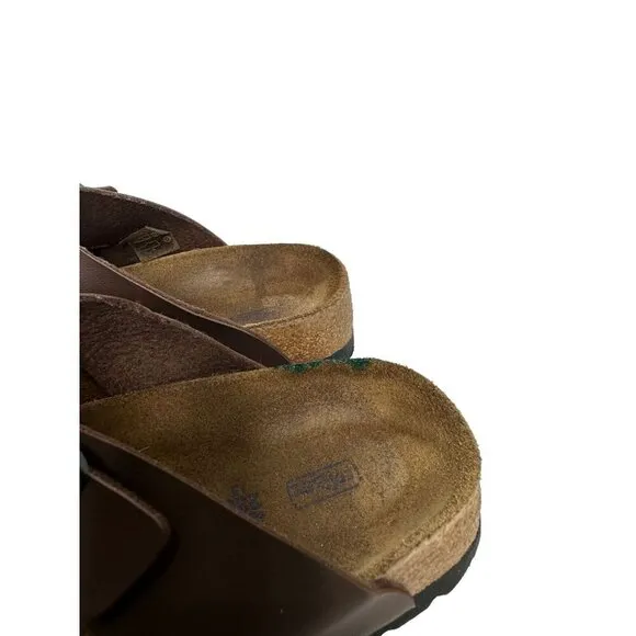 Birkenstock Betula Brown Leather Cork-Footbed Comfort Slip On Sandals Size 36
