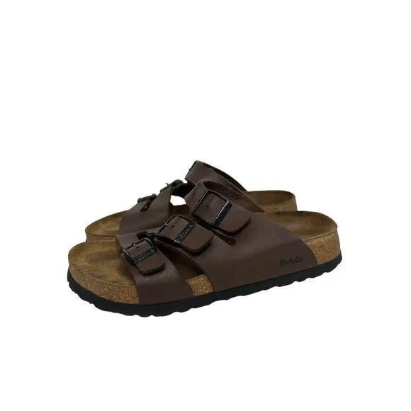 Birkenstock Betula Brown Leather Cork-Footbed Comfort Slip On Sandals Size 36