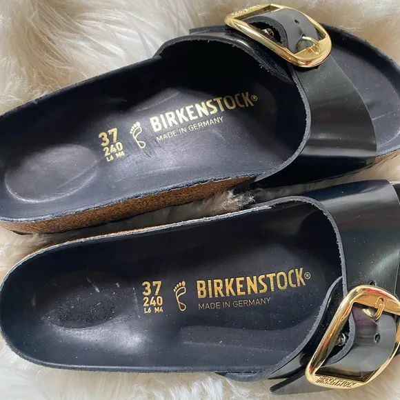 Birkenstock big Buckle sandals size 37 black color