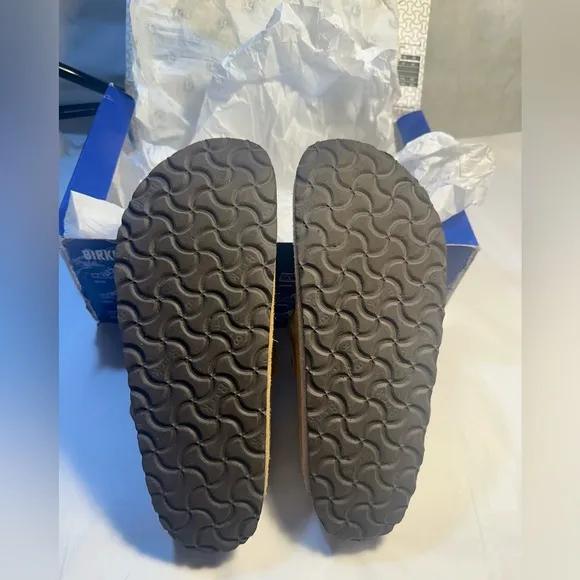 Birkenstock Boston BS Latte Crème Tan Suede Shoes with box size 39 Euro / 8 US