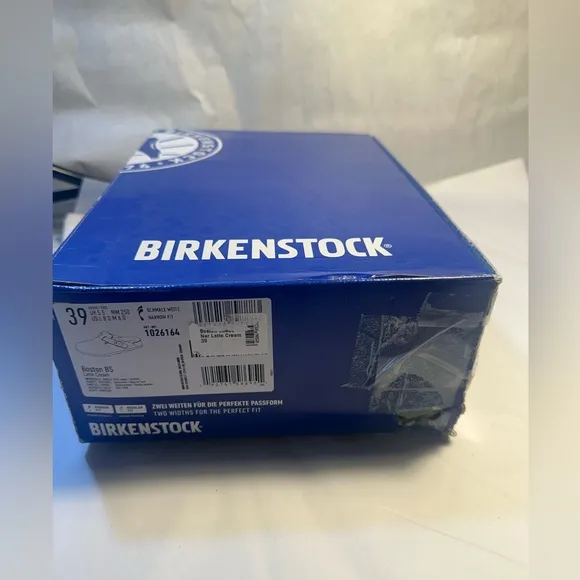 Birkenstock Boston BS Latte Crème Tan Suede Shoes with box size 39 Euro / 8 US