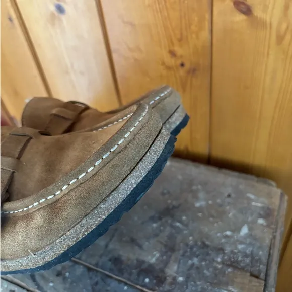Birkenstock Buckley Shearling and Suede Clogs
