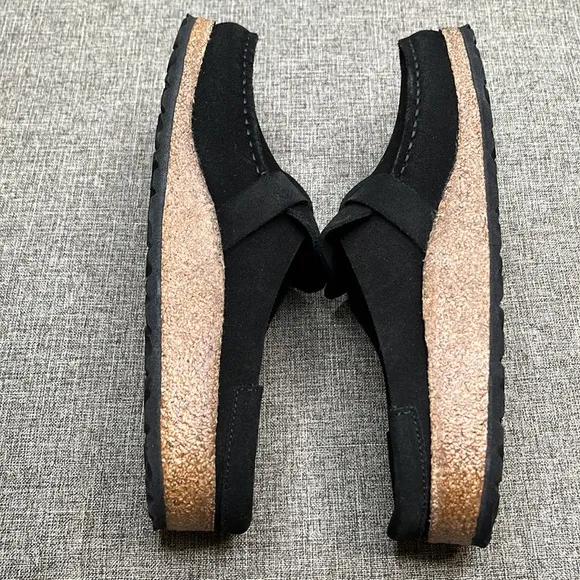 BIRKENSTOCK Buckley Suede Leather, BLACK SIZE 8-8.5US / 39EU   0384