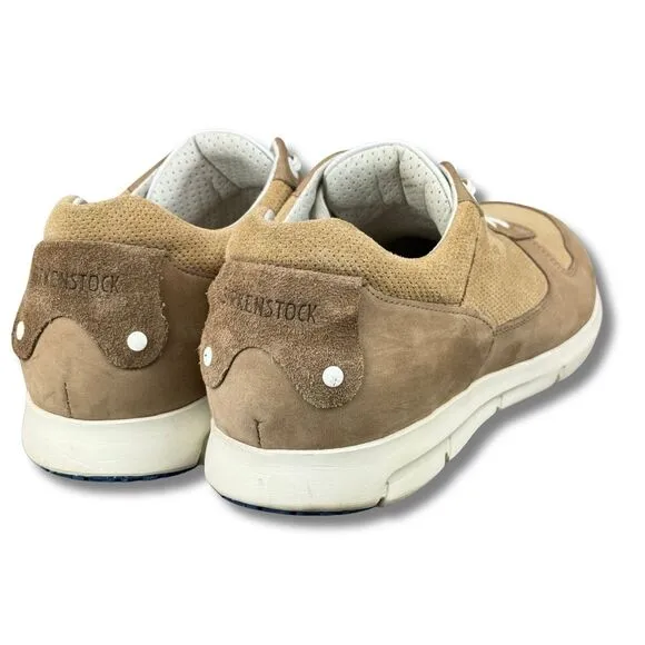 Birkenstock Cincinnati  Sneaker Shoe EU 44 Tan Brown Leather Suede Lace Up Men's