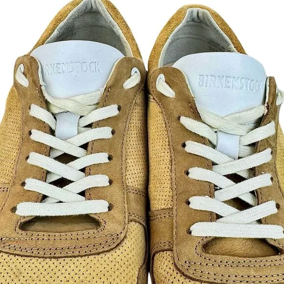 Birkenstock Cincinnati  Sneaker Shoe EU 44 Tan Brown Leather Suede Lace Up Men's