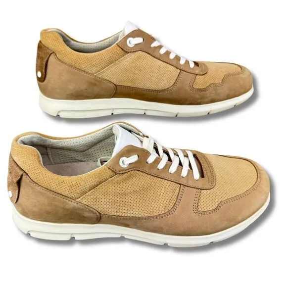 Birkenstock Cincinnati  Sneaker Shoe EU 44 Tan Brown Leather Suede Lace Up Men's