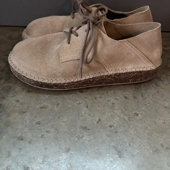 Birkenstock Gary Tan Suede Lace Up Shoes Size 37E/6