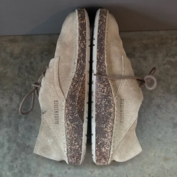 Birkenstock Gary Tan Suede Lace Up Shoes Size 37E/6