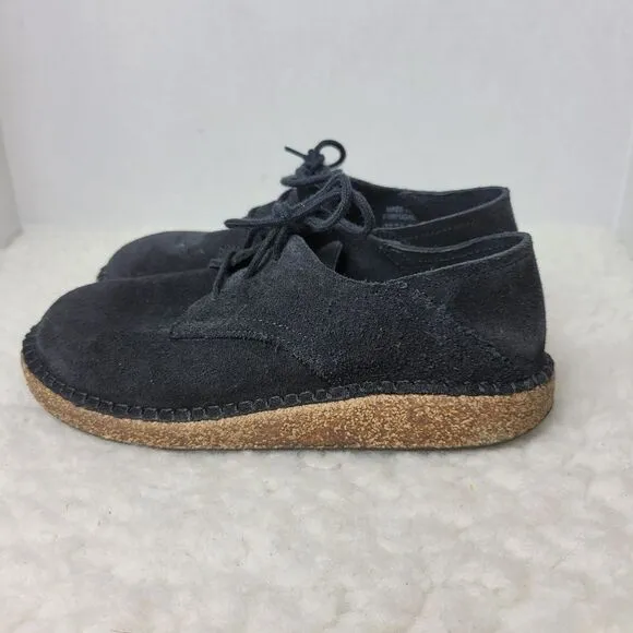 Birkenstock  Gary Women's Size 6  Black Suede Leather Oxford Lace Up Shoes