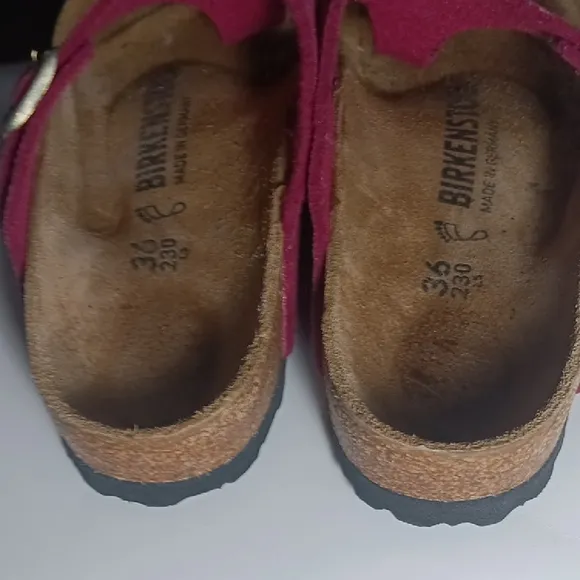 Birkenstock Gizeh Pink And Gold Women's Sandals Size 5-5.5