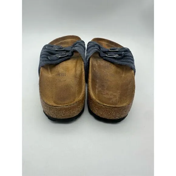 Birkenstock Granada Black Birko Flor Sandals 38 Strappy Comfort