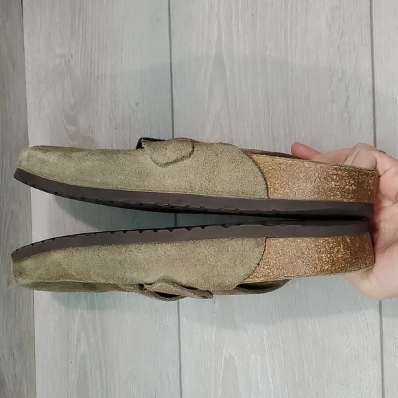 Birkenstock Mens Taupe Boston Clogs Mule Flats shoes sz 49/16 Narrow