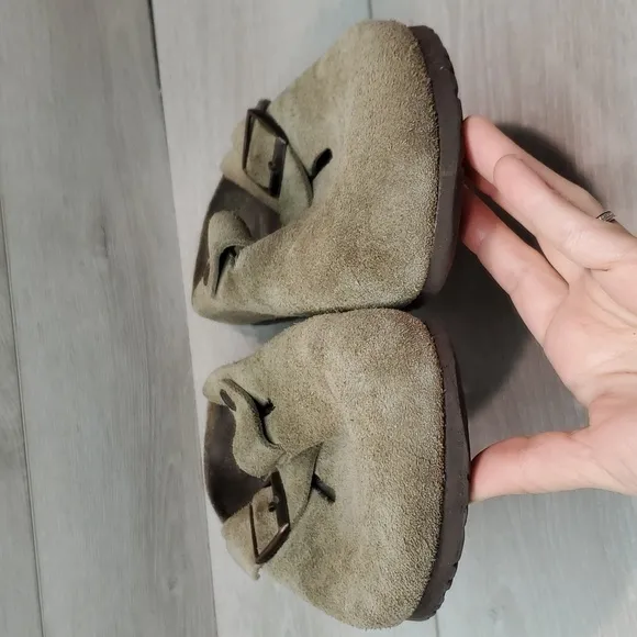 Birkenstock Mens Taupe Boston Clogs Mule Flats shoes sz 49/16 Narrow