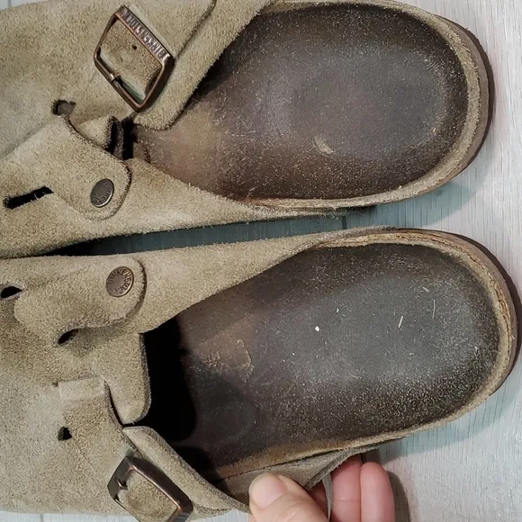 Birkenstock Mens Taupe Boston Clogs Mule Flats shoes sz 49/16 Narrow