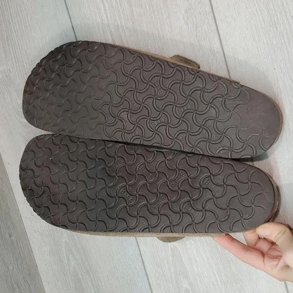 Birkenstock Mens Taupe Boston Clogs Mule Flats shoes sz 49/16 Narrow