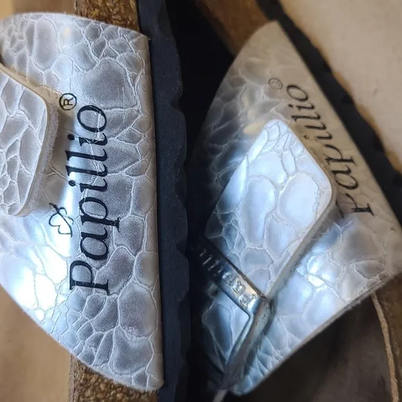 Birkenstock Papillio Madrid Silver Leather Women's Fashion Sandals