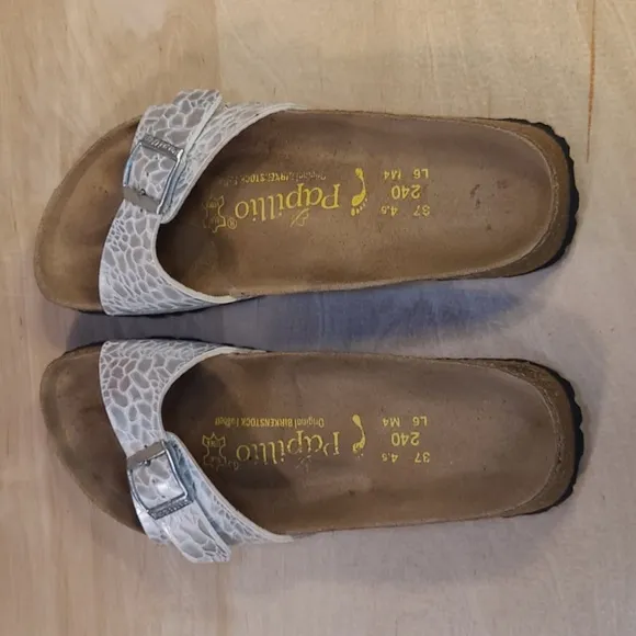 Birkenstock Papillio Madrid Silver Leather Women's Fashion Sandals