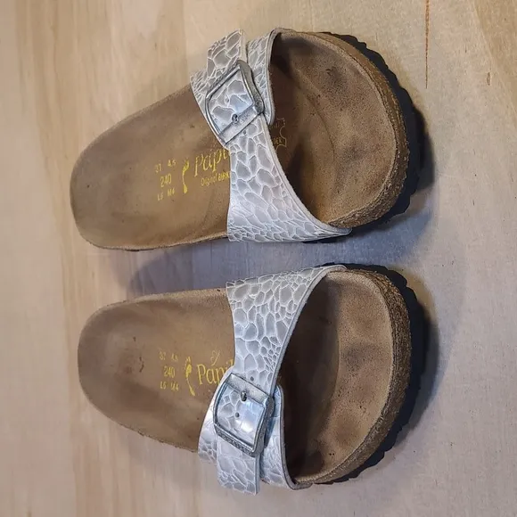 Birkenstock Papillio Madrid Silver Leather Women's Fashion Sandals