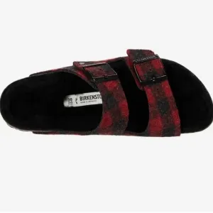 Birkenstock Red and Black Plaid Sandals
