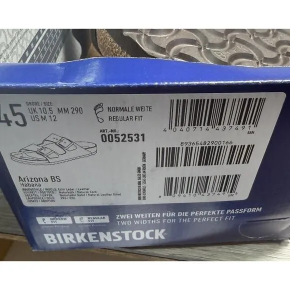 Birkenstock Unisex Arizona BS Sandals Habana Size M12