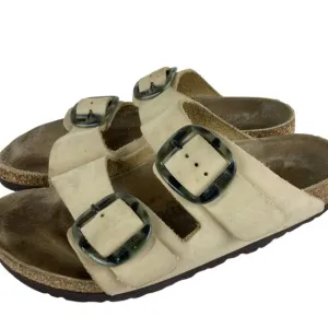 Birkenstock Women  EU 38 US L7 Arizona Big Buckle Comfort Sandals Tan