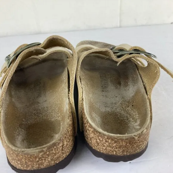 Birkenstock Women  EU 38 US L7 Arizona Big Buckle Comfort Sandals Tan
