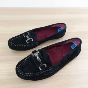 Black Seeker Horsebit Loafer Shoes Mens 6.5 M CYNTHIA ROWLEY Suede Driving Moc