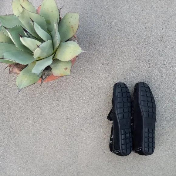 Black Suede Driving Moccasin/Loafer Size 41