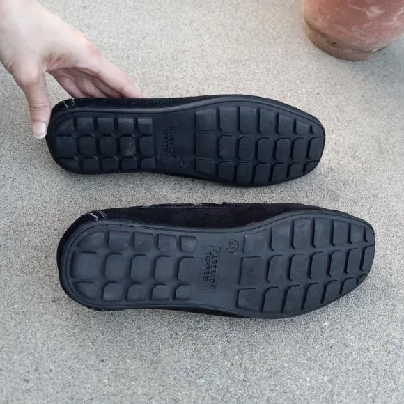 Black Suede Driving Moccasin/Loafer Size 41