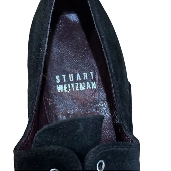 Black Suede Heeled Shoes Stuart Weitzman