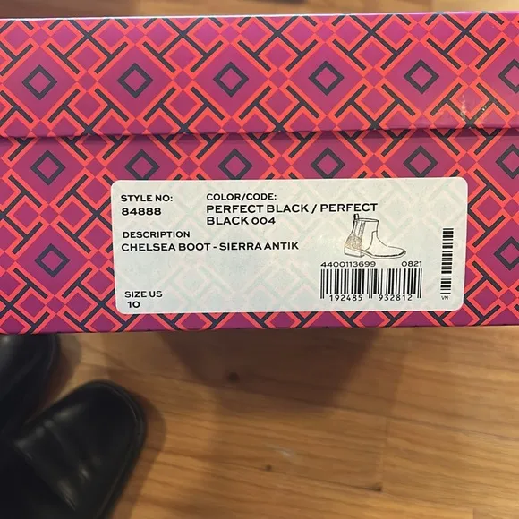 Black Tory Burch Chelsea Leather Ankle Boots - 10