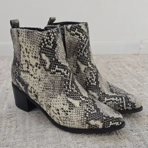 Blondo | Snakeskin Leather Ankle Boots
